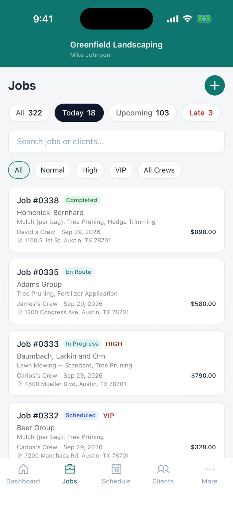 Track every job